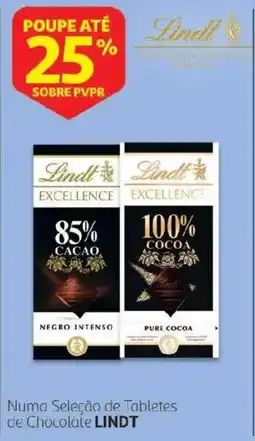 Auchan Tabletes de Chocolate Lindt promoção