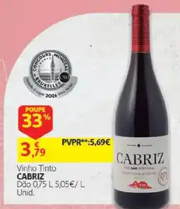 Auchan vinho tinto cabriz promoção