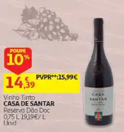 Auchan Vinho Tinto Casa de Santar promoção
