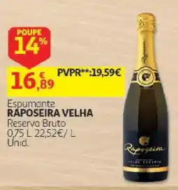 Auchan Espumante Raposeira Velha promoção