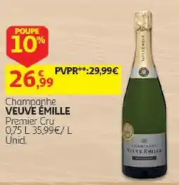 Auchan champagne veuve emille promoção