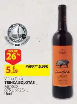 Auchan Vinho tinto trinca bolotas promoção