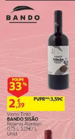 Auchan Vinho tinto bando sisão promoção