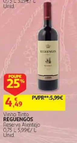 Auchan Vinho tinto reguengos promoção