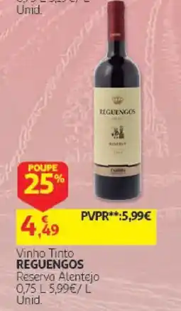 Auchan vinho tinto reguengos promoção
