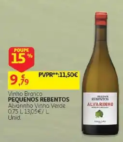 Auchan vinho branco pequenos rebentos promoção
