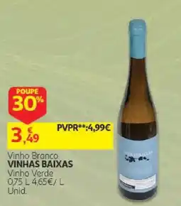 Auchan Vinho Branco Vinhas Baixas promoção
