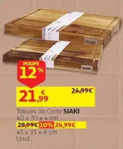 Auchan Tábuas de Corte Siaki promoção