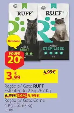 Auchan Ração p/ Gato RUFF promoção