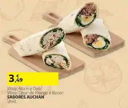 Auchan Wrap Atum e Ovo/ Wrap César de Frango e Bacon promoção