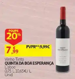 Auchan vinho tinto quinta da boa esperança promoção