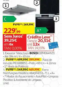 Auchan Exaustor telescópico bosch dfm064w55 promoção