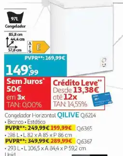 Auchan Congelador horizontal qilive promoção