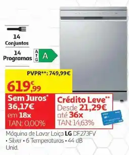 Auchan Máquina de lavar loiça lg df273fv promoção