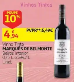 Auchan Vinho Tinto Marquês de Belmonte promoção