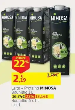 Auchan Leite + Proteína Mimosa Baunilha promoção