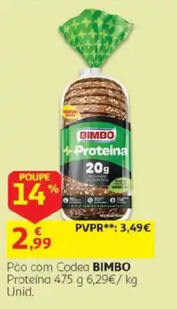 Auchan Pão com Codea Bimbo promoção
