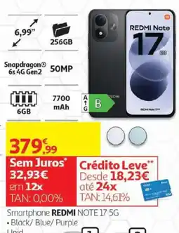 Auchan smartphone redmi note 17 5g promoção