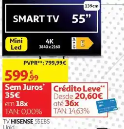 Auchan Tv hisense 55e8s promoção