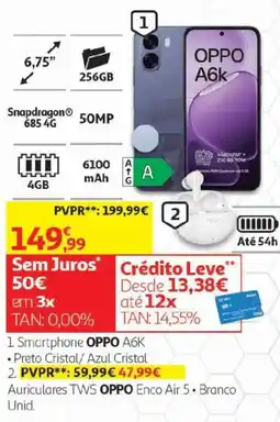 Auchan Smartphone oppo a6k promoção