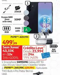 Auchan smartphone samsung galaxy a57 5g promoção