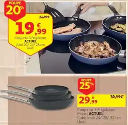 Auchan Conjunto 3 Frigideiras Marm ACTUEL promoção
