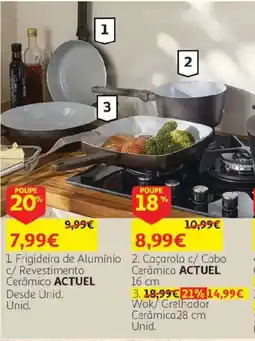 Auchan Frigideira de alumínio c/ revestimento cerâmico actual promoção