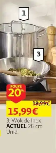 Auchan Wok de Inox promoção