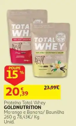 Auchan Proteína Total Whey Goldnutrition promoção