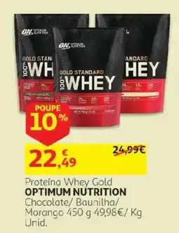 Auchan Proteína Whey Gold Optimum Nutrition promoção