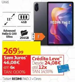 Auchan Tablet redmi pad 2 cinza promoção
