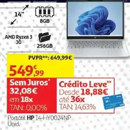 Auchan Portátil hp 14-hy0024np promoção