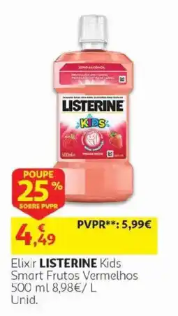 Auchan Elixir listerine kids smart frutos vermelhos promoção