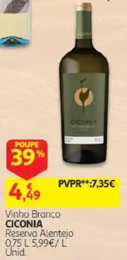Auchan Vinho Branco Ciconia promoção