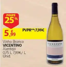 Auchan Vinho Branco Vicentino promoção