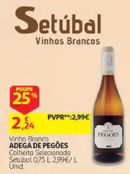 Auchan Vinho Branco ADEGA DE PEGÕES promoção