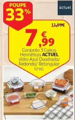 Auchan Conjunto 3 Caixas Herméticas Actuel promoção