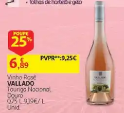 Auchan Vinho Rosé Vallado promoção