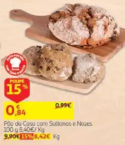 Auchan Pão da Casa com Sultanas e Nozes promoção