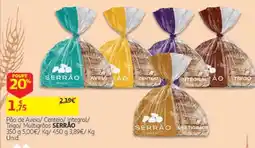 Auchan Pão de Aveia/ Centeio/ Integral/ Trigo/ Multigrãos Serrão promoção