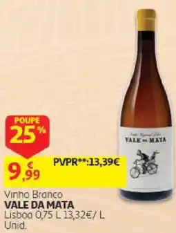 Auchan Vinho Branco Vale da Mata promoção