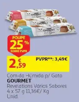 Auchan comida húmida p/ gato gourmet revelations vários sabores promoção