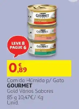 Auchan comida húmida p/ gato gourmet gold vários sabores promoção