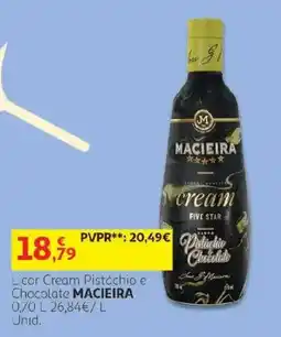 Auchan Licor cream pistáchio e chocolate macieira promoção