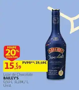 Auchan Licor de Chocolate Bailey's promoção