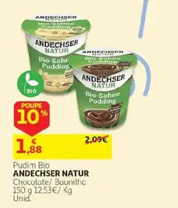 Auchan Pudim Bio Andechser Natur promoção