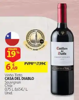 Auchan Vinho Tinto Casa Del Diablo promoção