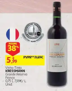 Auchan vinho tinto kressmann grande reserva promoção