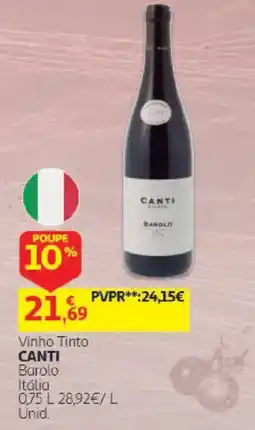 Auchan Vinho Tinto Canti Barolo promoção