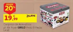 Auchan Conjunto de Acessórios p/ Air Fryer Grilo Preto 9 Peças promoção